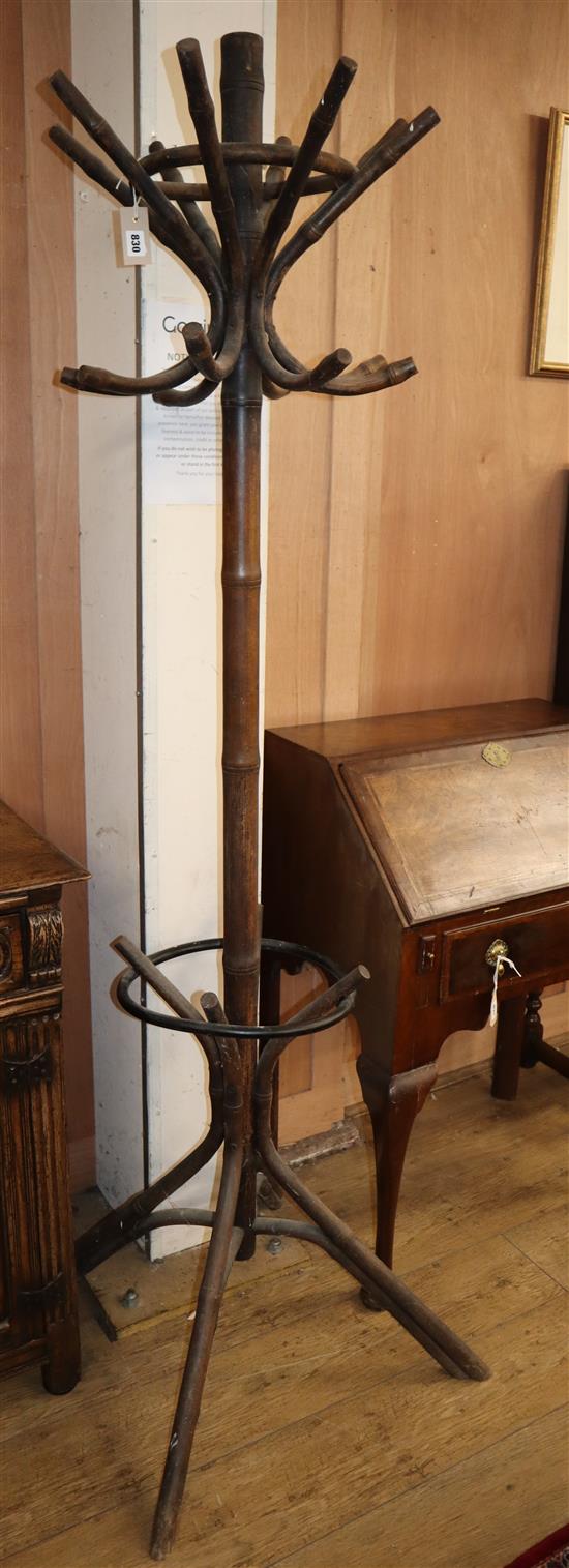 A bentwood coat stand H.200cm